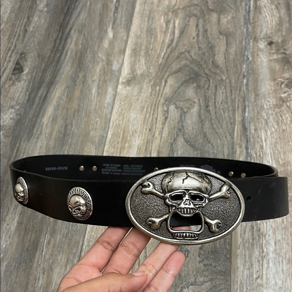Harley Davidson Skull Belt Men’s Size 34